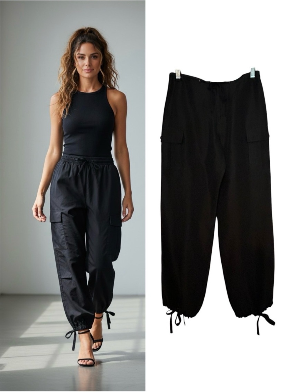 Sundance 100% silk cargo pants